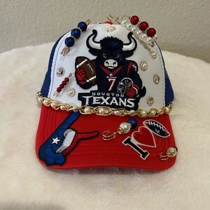 Houston Texans Red White Blue Embellished Cap